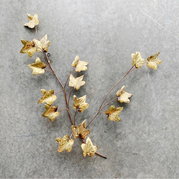 Homeco Vintage MCM 3D Brass & Copper Butterfly Leaf Flower Wall Art 4 Pieces - Picture 8 of 12